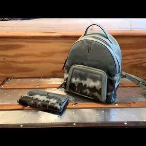 “Simply Vera” Vera Wang Tie-dye Mini Backpack Purse + Matching Wallet